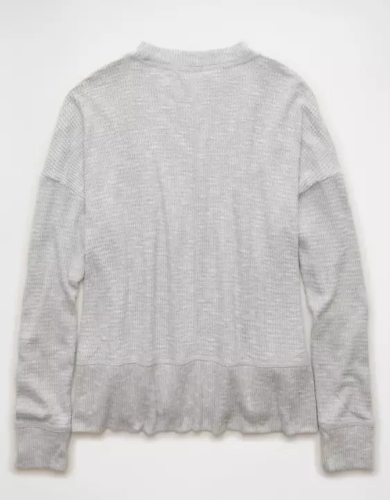 AE Long Sleeve Plush Crew Neck Top - Image 4