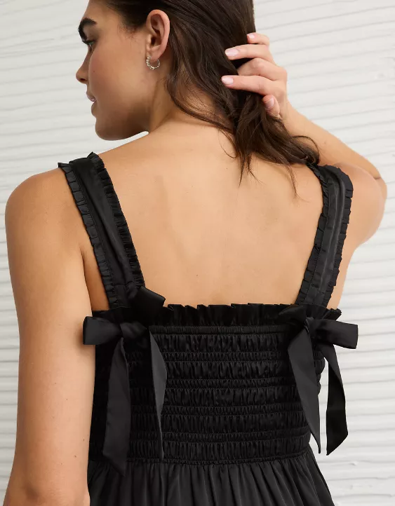 AE Satin Bella Bow Midi Dress - Image 2