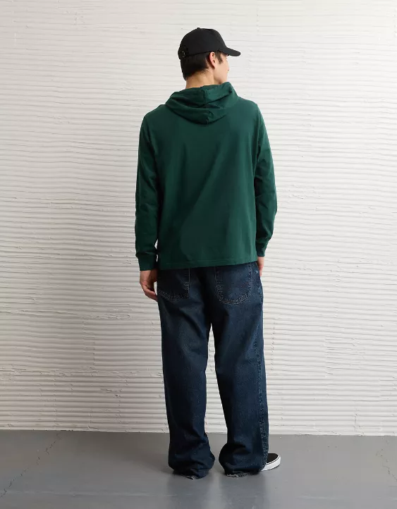 AE Lightweight Icon Logo Graphic Hoodie T-Shirt - Image 2