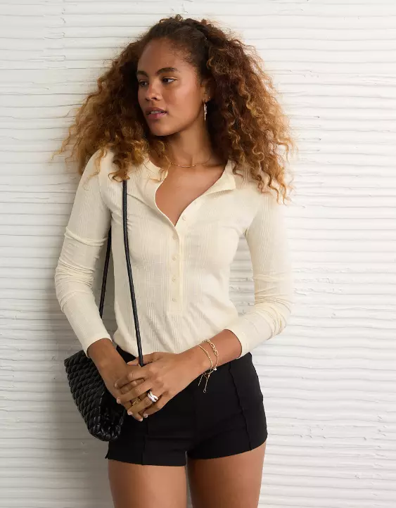 AE Long Sleeve Henley T-Shirt - Image 2