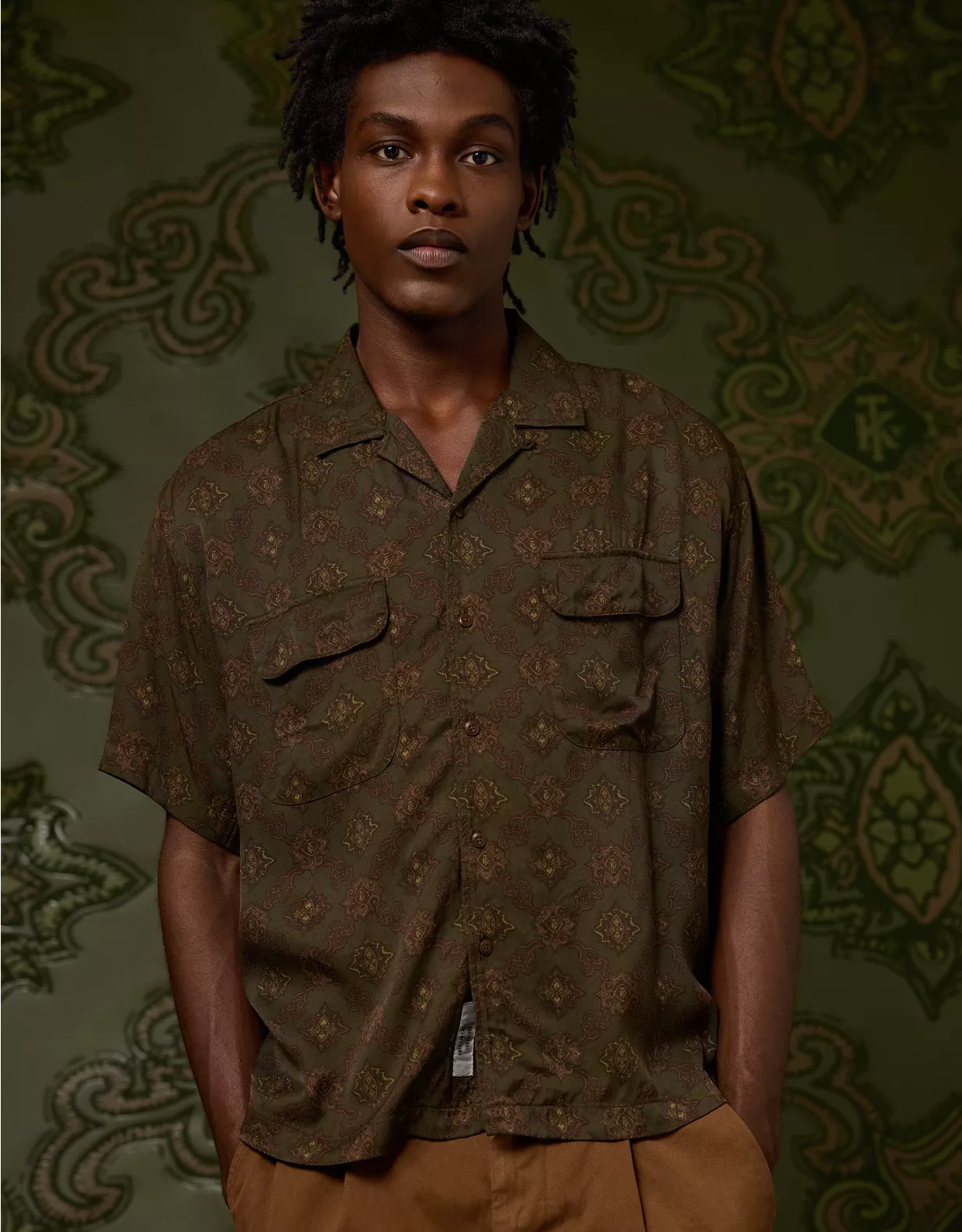 AE x Tru Kolors Short Sleeve Paisley Camp Shirt
