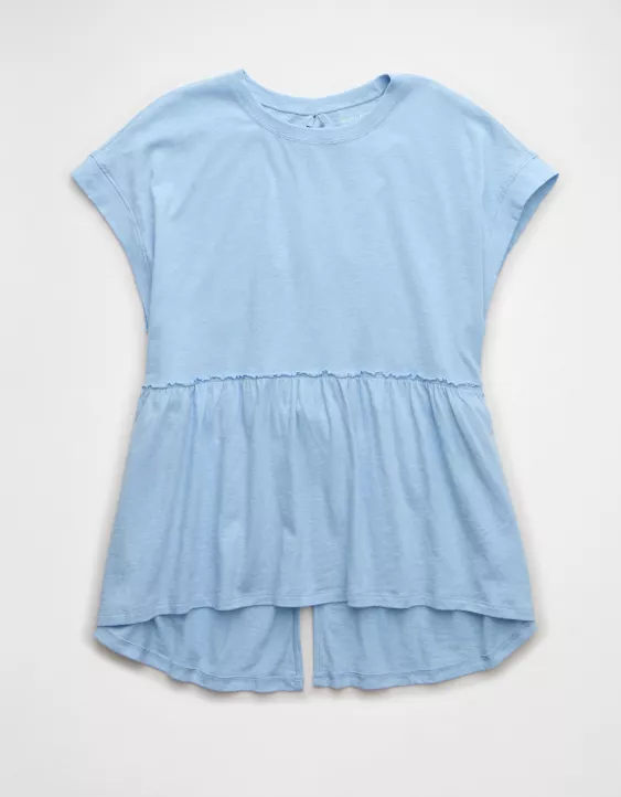 AE Sunchaser Knit Tie Back Babydoll T-Shirt - Image 3