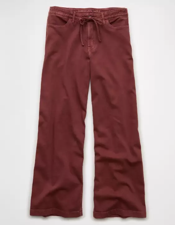 AE Dreamy Drape Stretch Low-Rise Ultra Wide-Leg Pant - Image 3