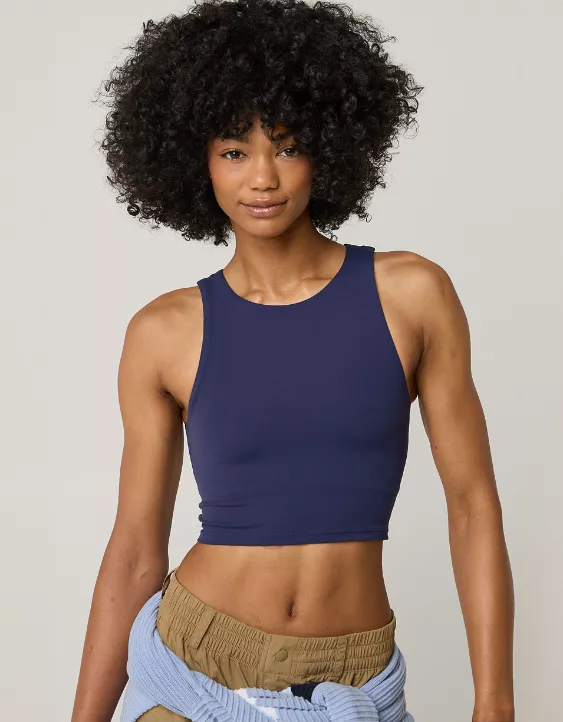OFFLINE By Aerie Real Me XTRA High Neck Longline Sports Bra - Image 2
