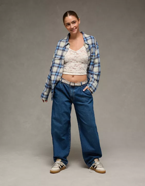 AE Plaid Button-Up Shirt - Image 5