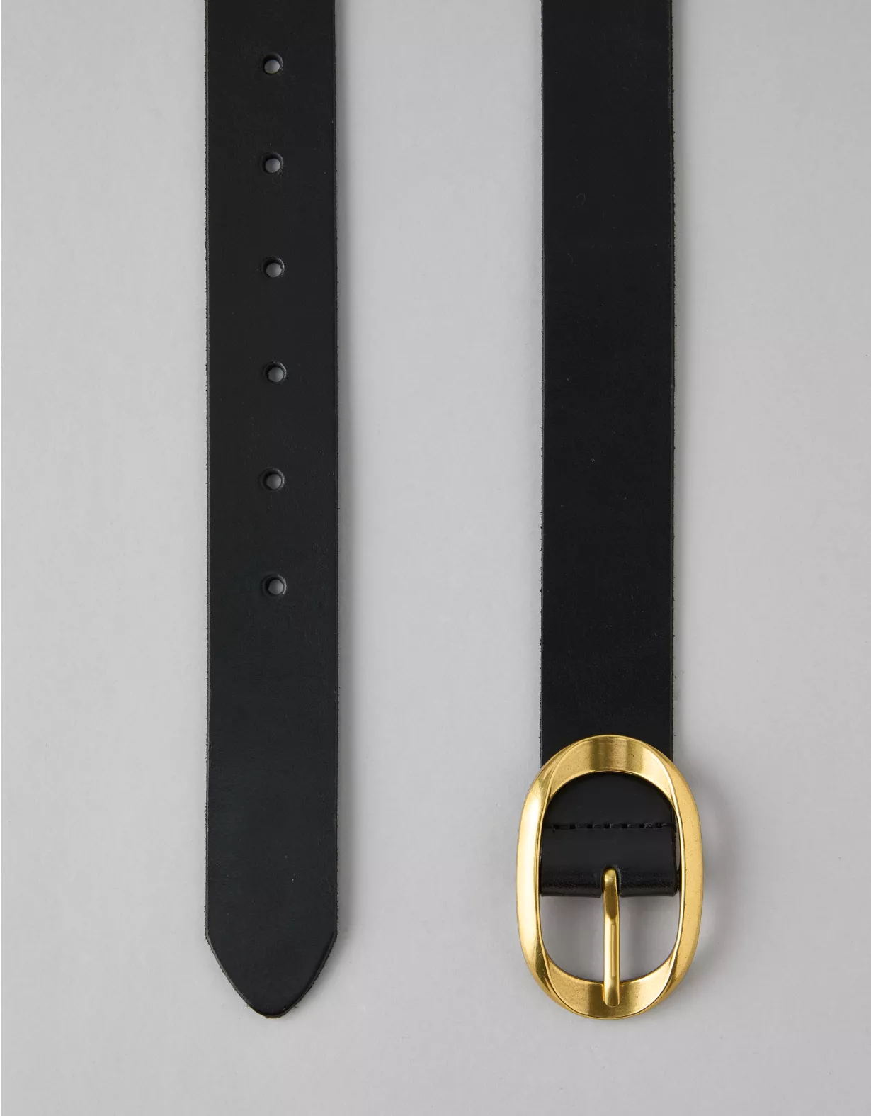 AE Oval-Twist-Buckle Leather Belt - Image 2