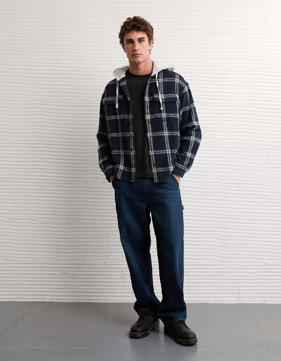 AE Hooded Flannel Shirt - Image 5