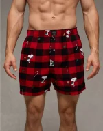 AEO Snoopy Flannel Pocket Boxer