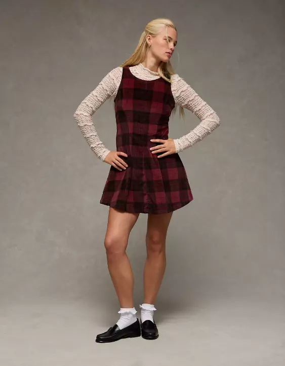 AE Plaid Mini Dress - Image 5