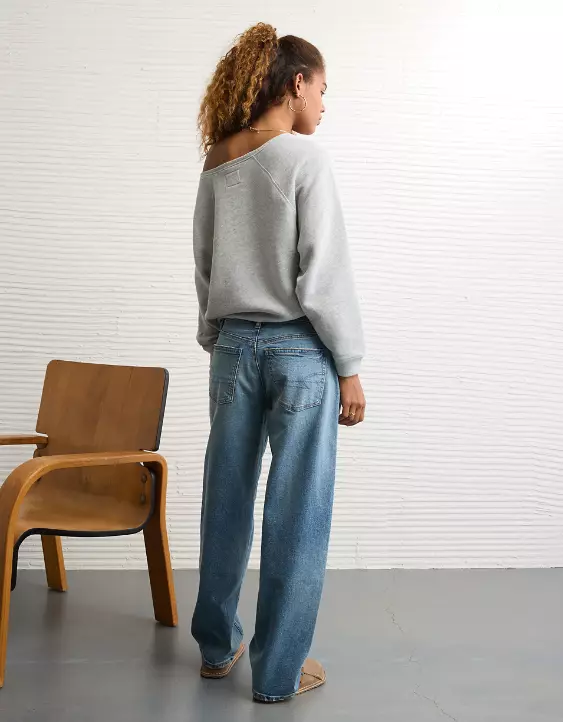 AE Michigan Wolverines Graphic Off The Shoulder Sweatshirt - Image 2