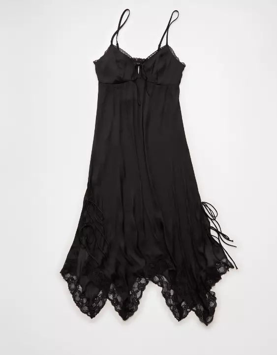 AE Handkerchief Hem Tie Side Midi Slip Dress - Image 3