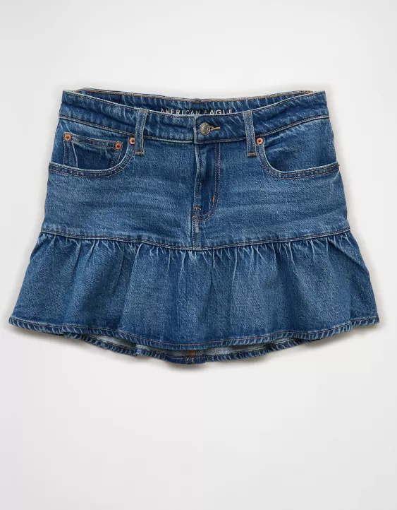 AE High-Waisted Ruffle Mini Skirt - Image 3
