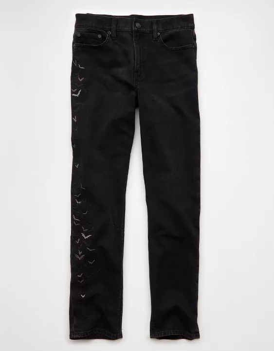 AE Stretch Super High-Waisted Bat Straight Jean - Image 3