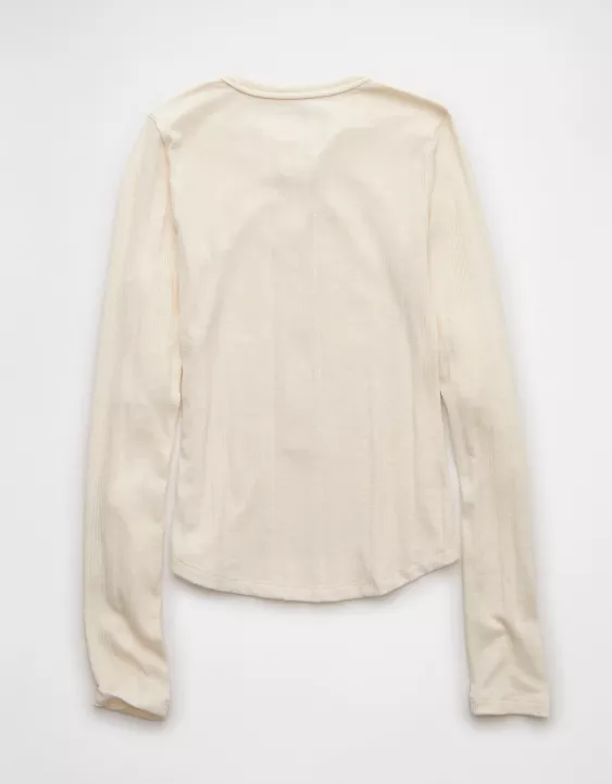 AE Long Sleeve Henley T-Shirt - Image 5