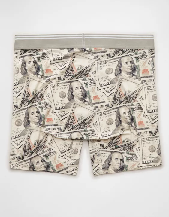 AEO Men's Dollar Bills 6" Ultra Soft Boxer Brief - Image 4