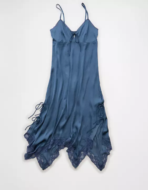 AE Handkerchief Hem Tie Side Midi Slip Dress - Image 3