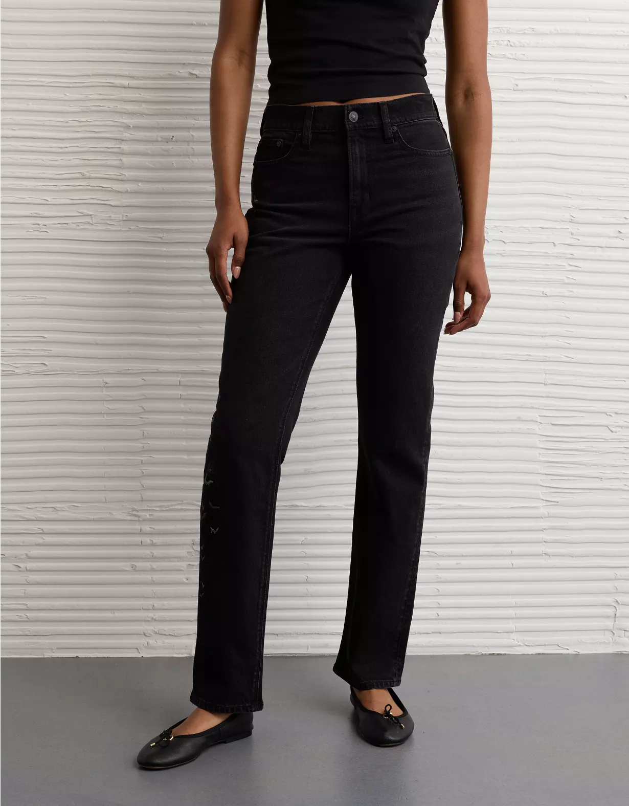 AE Stretch Super High-Waisted Bat Straight Jean