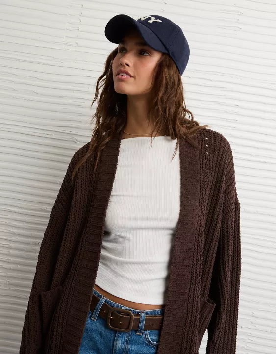 AE Chenille Cardigan Sweater - Image 5