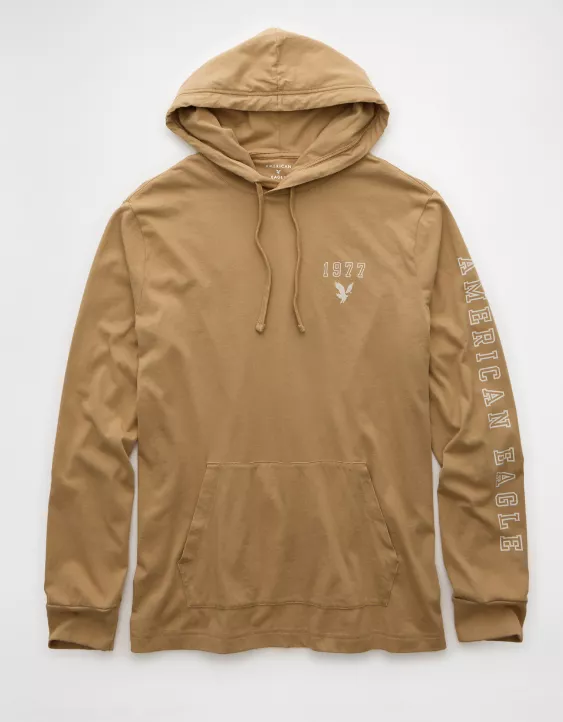 AE Lightweight Icon Logo Graphic Hoodie T-Shirt - Image 3