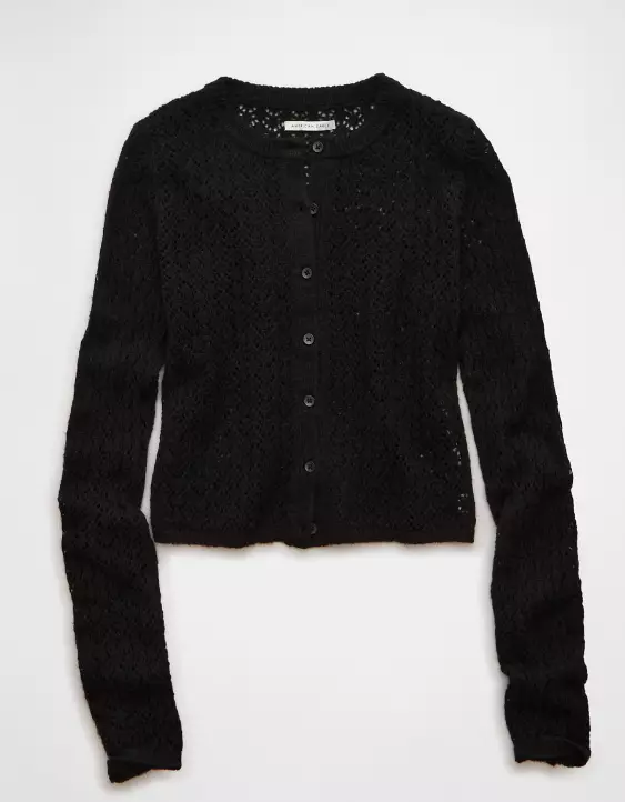 AE Fitted Crew Neck Cardigan - Image 3