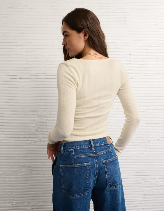 AE Long Sleeve Square Neck T-Shirt - Image 2