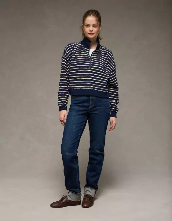 AE Half-Zip Waffle Fleece Sweatshirt - Image 7