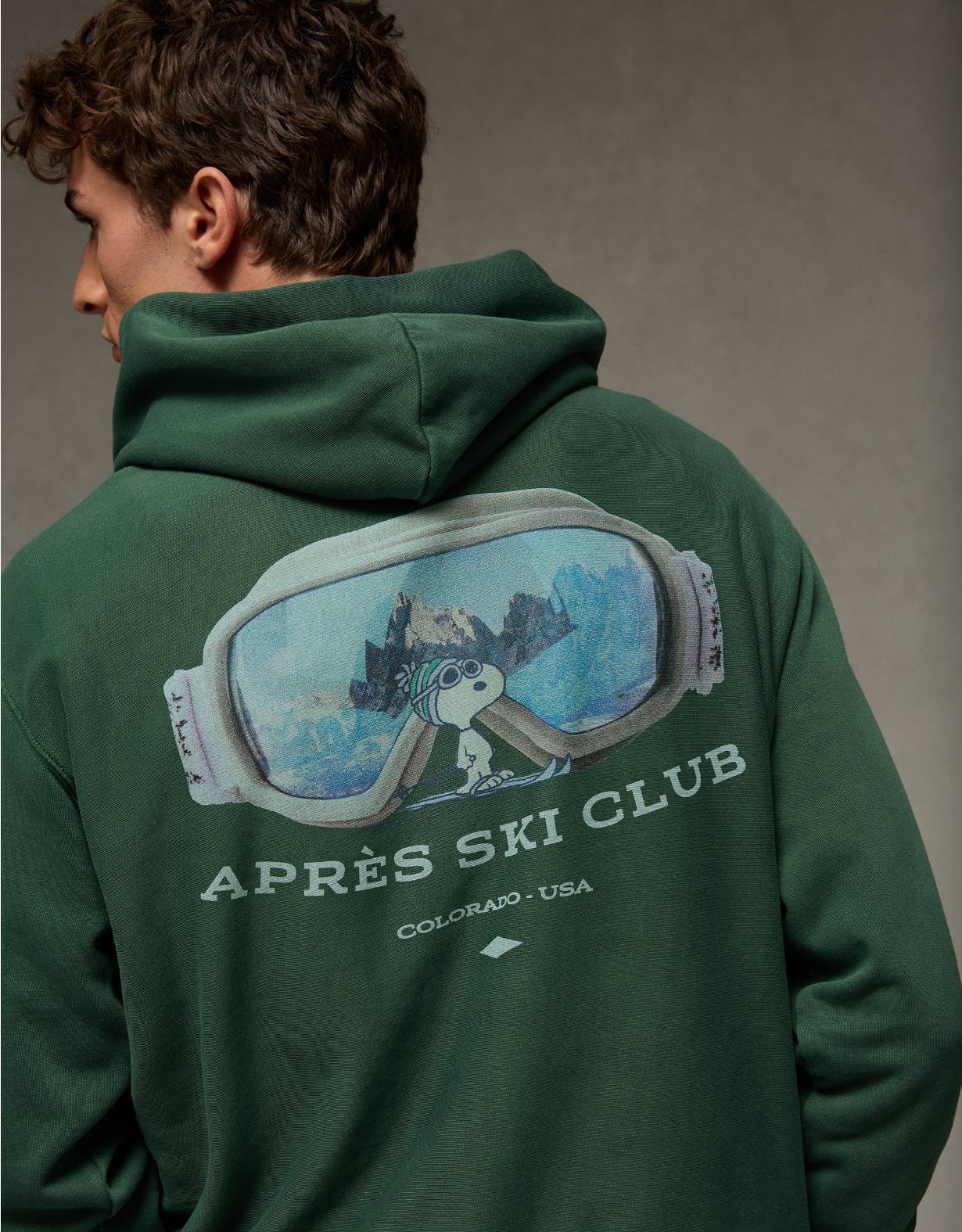 AE Snoopy Graphic Fleece Hoodie