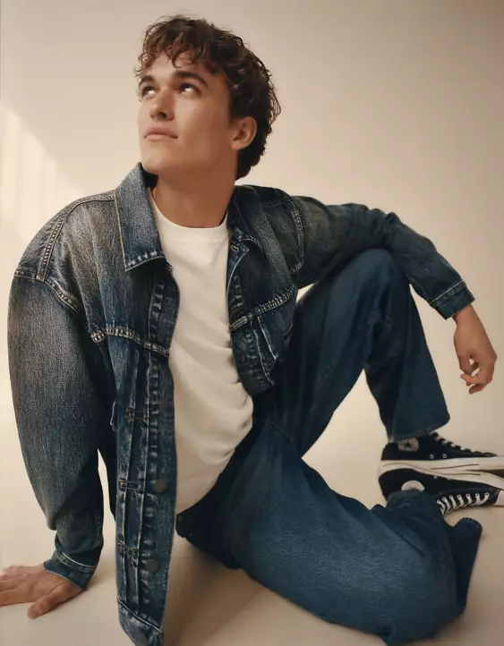 AE Boxy Denim Trucker Jacket - Image 7