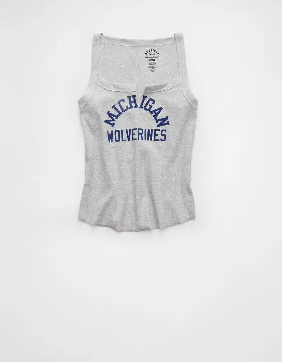 AE Michigan Wolverines Graphic Notch Neck Tank Top - Image 3