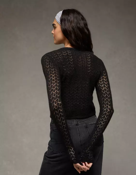 AE Fitted Crew Neck Cardigan - Image 2