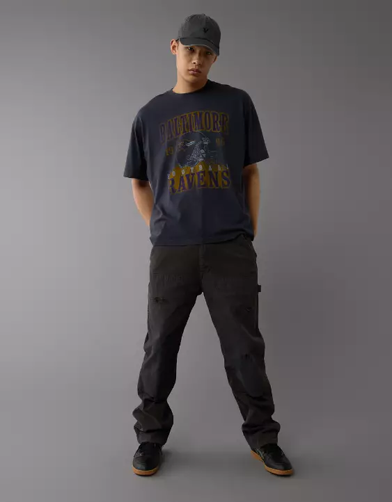 NFL Boxy Baltimore Ravens Graphic T-Shirt - Image 5