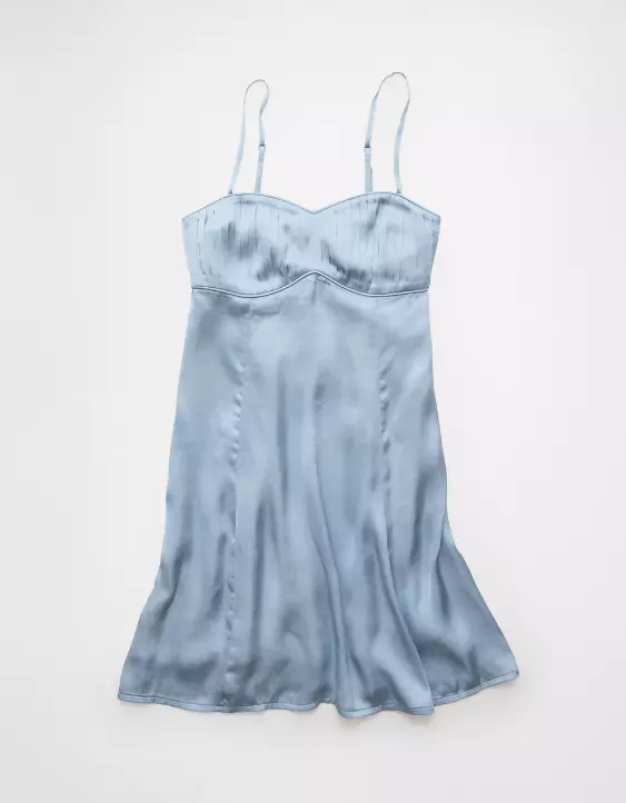 AE Satin Sweetheart Mini Slip Dress - Image 4