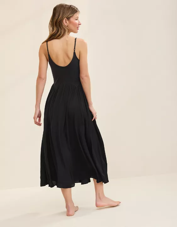 Aerie Satin At The Barre Dress - Image 2