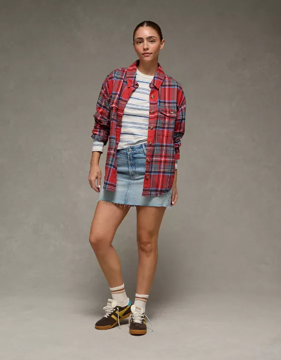 AE Plaid Button-Up Shirt - Image 5