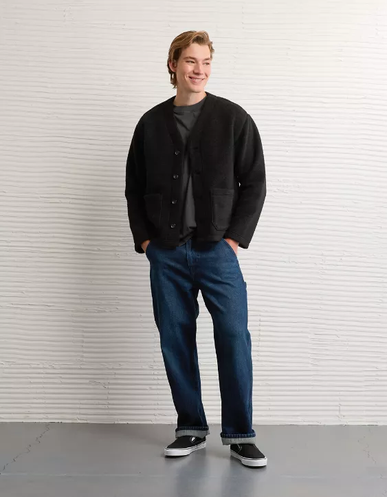 AE Sherpa Fleece Cardigan - Image 5