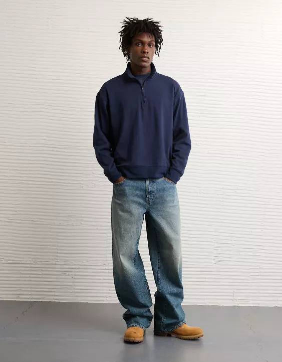 AE 24/7 Boxy Quarter-Zip Sweatshirt - Image 5