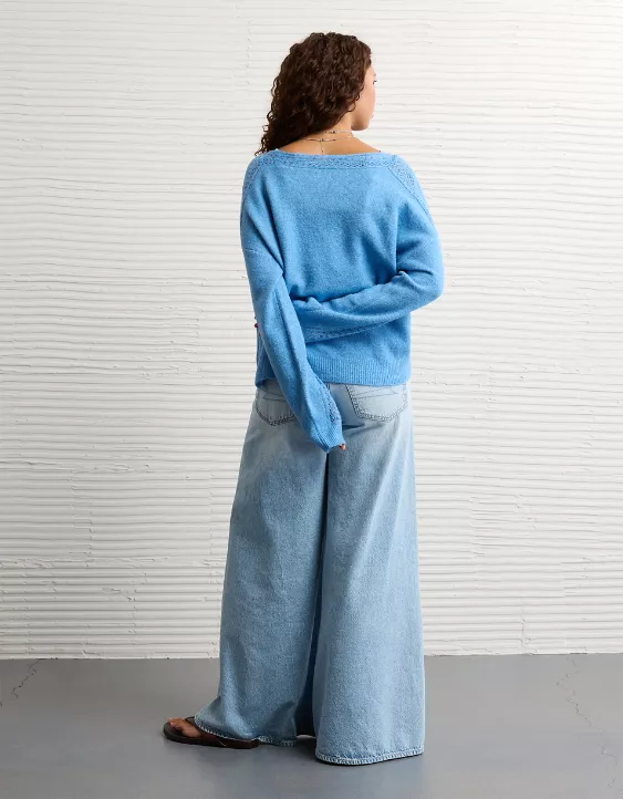 AE Whoa So Soft Lace Sweater - Image 2