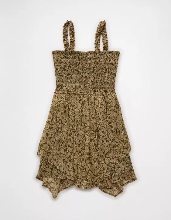 AE Handkerchief Hem Ruffle Floral Mini Dress - Image 4