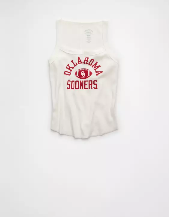 AE Oklahoma Sooners Graphic Notch Neck Tank Top - Image 3