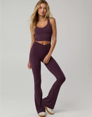 OFFLINE By Aerie Real Me High Waisted Crossover Flare Legging