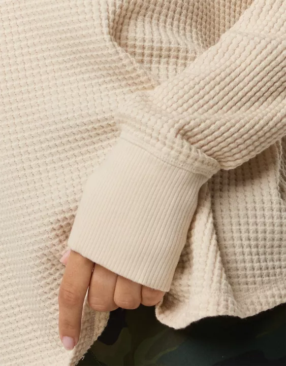 OFFLINE By Aerie Wow! Waffle Notch Neck Long Sleeve T-Shirt - Image 5