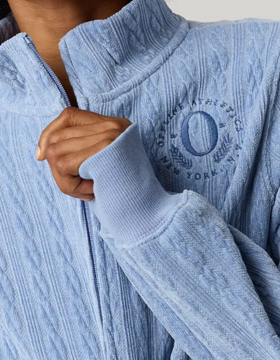 OFFLINE By Aerie Cable Lounge Full Zip - Image 5