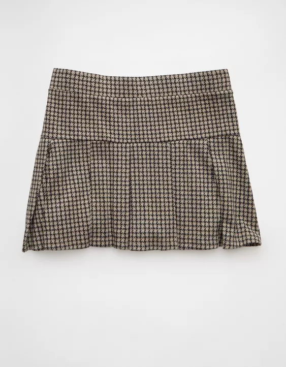 AE It Knit Low-Rise Pleated Plaid Skort - Image 3