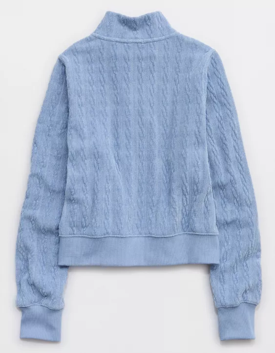 OFFLINE By Aerie Cable Lounge Full Zip - Image 4