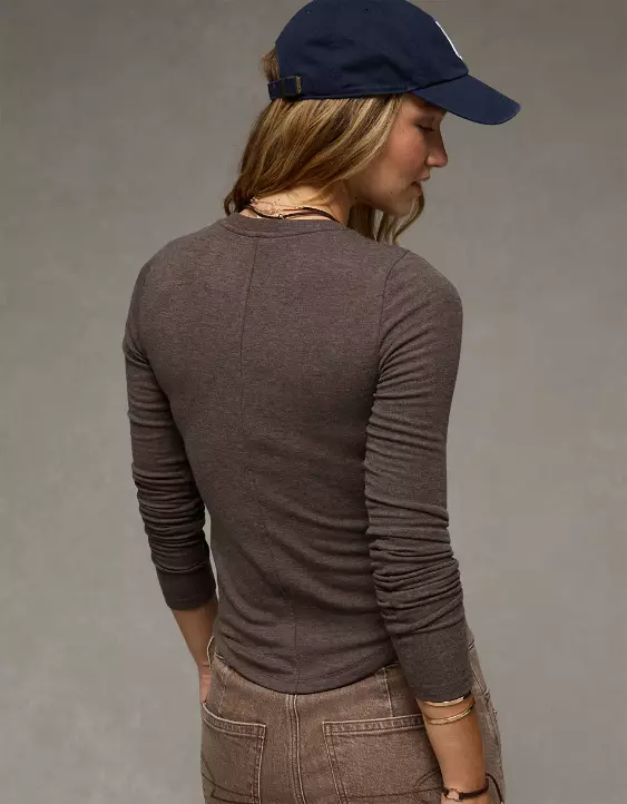 AE Long Sleeve Cozy Crew Neck T-Shirt - Image 2