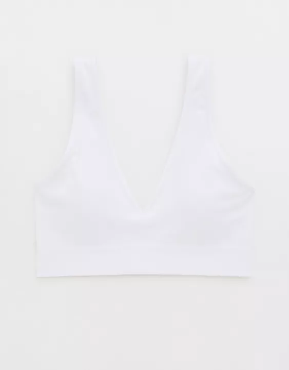 Superchill Cotton Seamless Plunge Bralette - Image 3