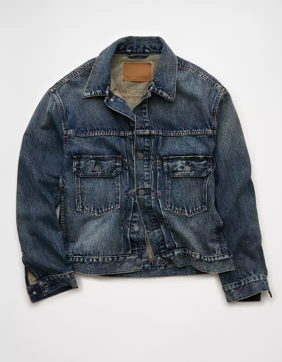 AE Boxy Denim Trucker Jacket - Image 4