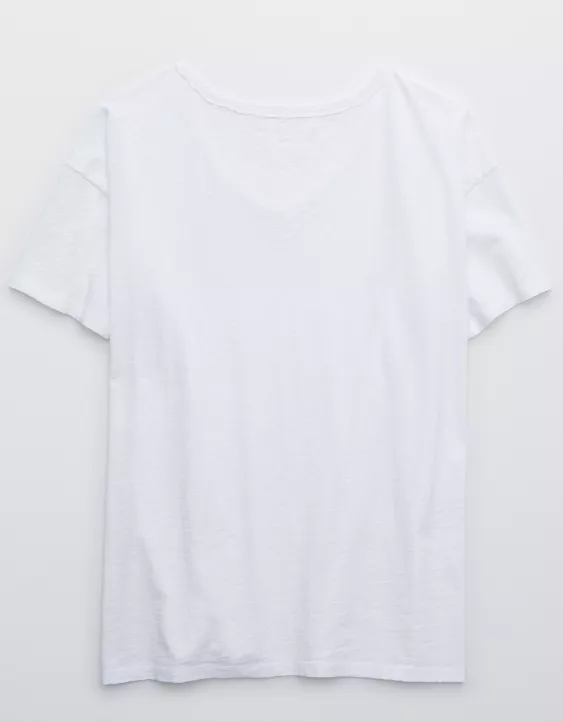Aerie Distressed Basic V-Neck Boyfriend T-Shirt - Image 4