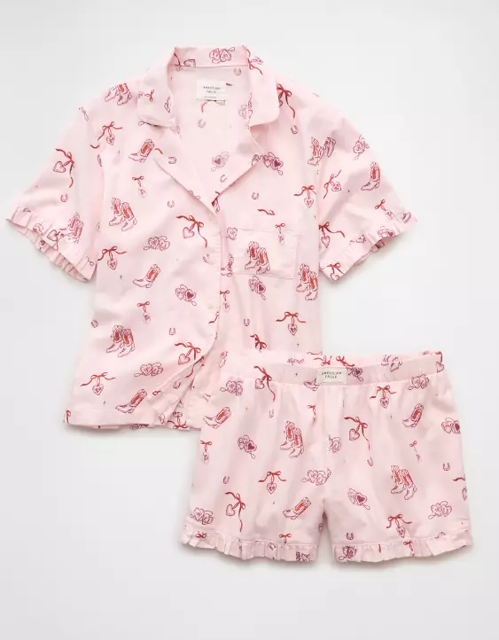 AE Ruffled Flannel PJ Set - Image 3