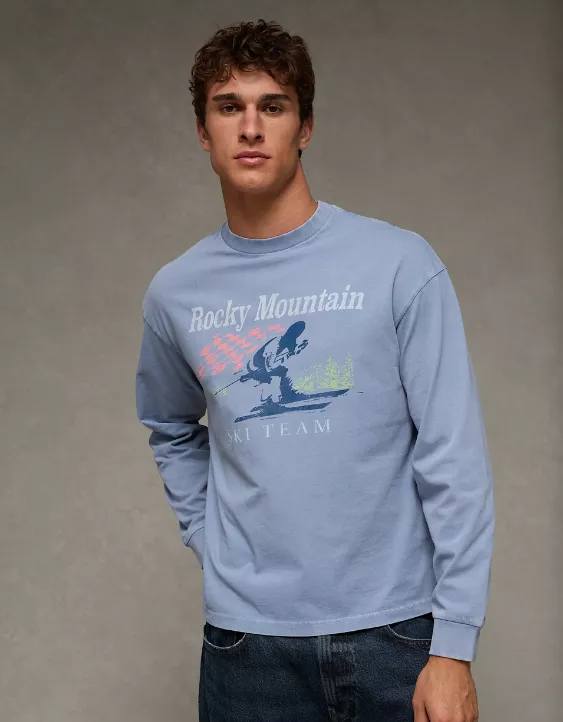 AE Boxy Long Sleeve Destination Graphic T-Shirt - Image 7